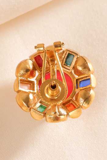 MRJEWELS Multi Color Ruvya Multicolor Polki Pendant Necklace Set Online at Aza Fashions MRJEWELS_Multi Color Ruvya Multicolor Polki Pendant Necklace Set _Online_at_Aza_Fashions