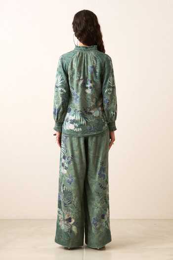 RANNA GILL Illyra Print Blouse & Pant Set