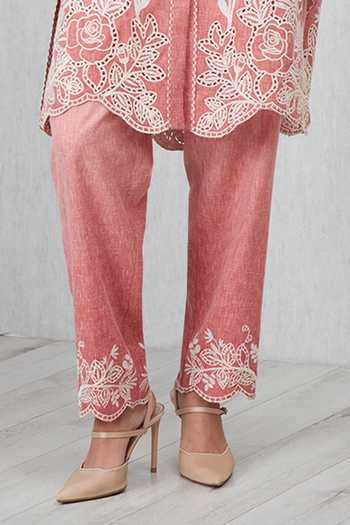 Buy RANNA GILL Pink Polyester Mandarin Collar, Yes Lina Emboidered Kurta Set Online at Aza Fashions Buy_RANNA GILL_Pink Polyester Mandarin Collar, Yes Lina Emboidered Kurta Set _Online_at_Aza_Fashions