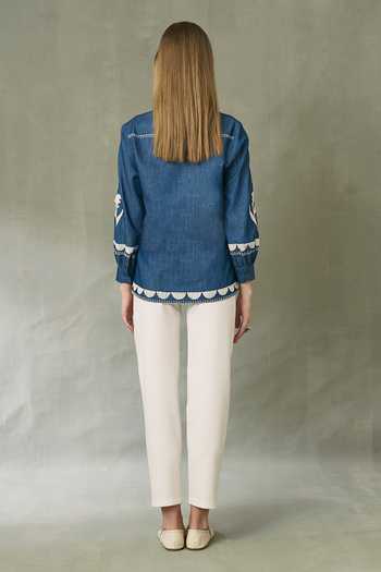 RANNA GILL Tavi Denim Top