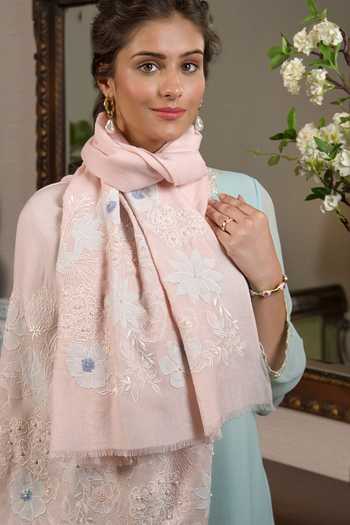 Mauli Cashmere Floraison Embroidered Stole 