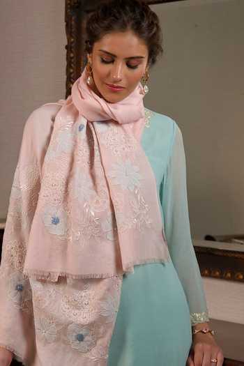 Mauli Cashmere Floraison Embroidered Stole 