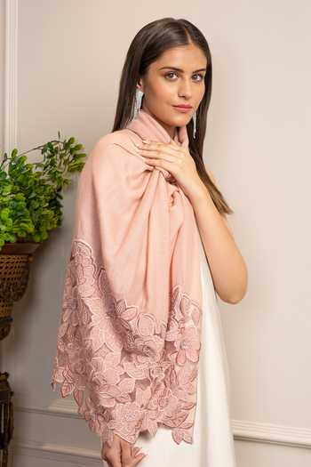 Mauli Cashmere Peony Dream Embroidered Stole 