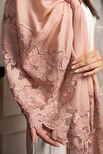 Buy Mauli Cashmere Pink Peony Dream Embroidered Stole Online at Aza Fashions Buy_Mauli Cashmere_Pink Peony Dream Embroidered Stole _Online_at_Aza_Fashions