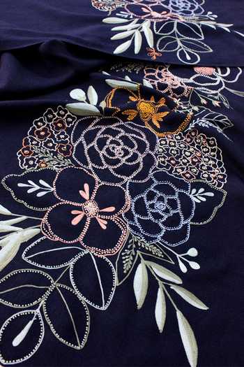 Buy Mauli Cashmere Blue Floral Bouquet Embroidered Stole Online at Aza Fashions Buy_Mauli Cashmere_Blue Floral Bouquet Embroidered Stole _Online_at_Aza_Fashions