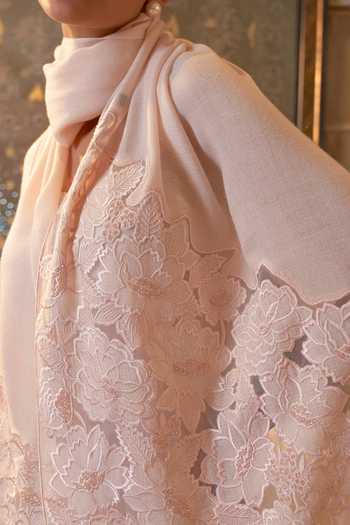 Buy Mauli Cashmere Ivory A Rose Dream Embroidered Stole Online at Aza Fashions Buy_Mauli Cashmere_Ivory A Rose Dream Embroidered Stole _Online_at_Aza_Fashions