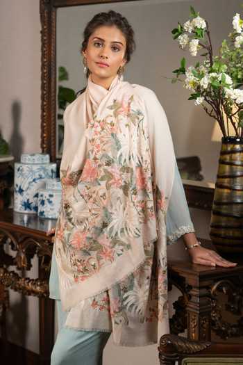 Mauli Cashmere Jungle Dream Embroidered Stole 