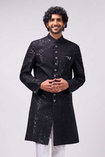 Arihant Rai Sinha Sequin Work Sherwani & Pant Set 