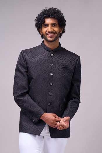 Arihant Rai Sinha Woven Button Down Bandhgala