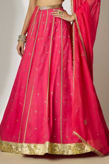 Essay By Sumedha Agrawal Pink Chanderi, Satin, Viscose, Organza Sweetheart Neck Embroidered Lehenga Set Online at Aza Fashions Essay By Sumedha Agrawal_Pink Chanderi, Satin, Viscose, Organza Sweetheart Neck Embroidered Lehenga Set _Online_at_Aza_Fashions