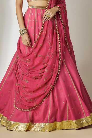 Buy Essay By Sumedha Agrawal Pink Chanderi, Satin, Viscose, Organza Sweetheart Hand Embroidered Lehenga Set Online at Aza Fashions Buy_Essay By Sumedha Agrawal_Pink Chanderi, Satin, Viscose, Organza Sweetheart Hand Embroidered Lehenga Set _Online_at_Aza_Fashions