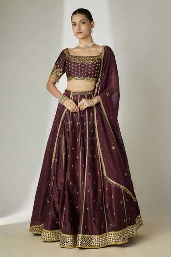 Essay By Sumedha Agrawal Silk Chanderi Lehenga Set 