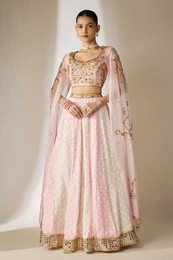 Essay By Sumedha Agrawal Hand Embroidered Blouse & Lehenga Set 