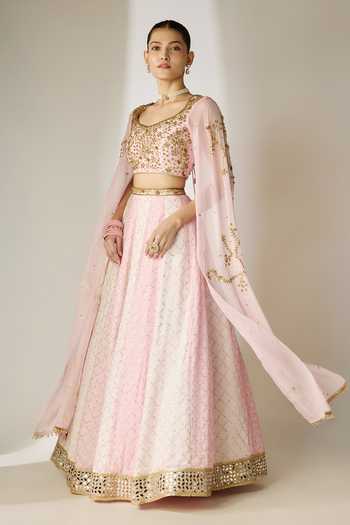 Essay By Sumedha Agrawal Hand Embroidered Blouse & Lehenga Set 