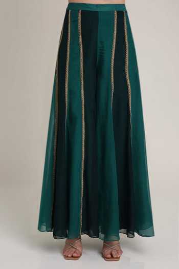 Shop KEITH GOMES Teal Silk Organza, Lycra, Net Zari Round Sequin Mirror Embroidered Kurta Set Online at Aza Fashions Shop_KEITH GOMES_Teal Silk Organza, Lycra, Net Zari Round Sequin Mirror Embroidered Kurta Set _Online_at_Aza_Fashions