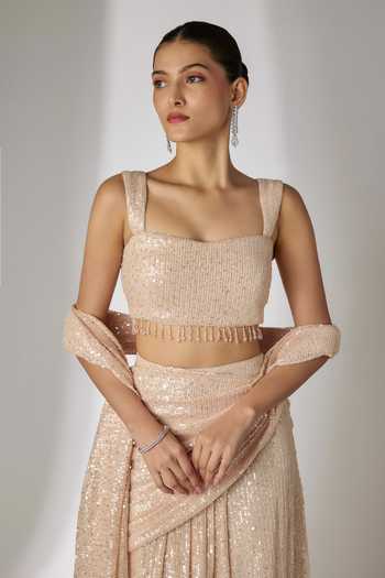 Buy Essay By Sumedha Agrawal Ivory Net Square Neck Hand Embroidered Pre-draped Saree With Blouse Online at Aza Fashions Buy_Essay By Sumedha Agrawal_Ivory Net Square Neck Hand Embroidered Pre-draped Saree With Blouse _Online_at_Aza_Fashions