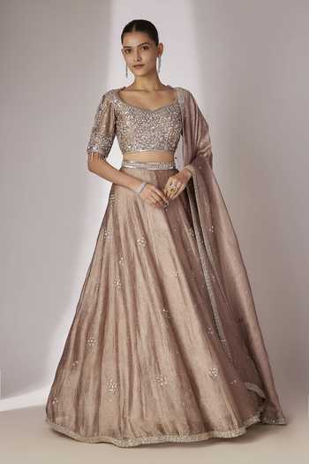 Essay By Sumedha Agrawal Grey Silk, Tissue, Viscose, Cotton, Shantoon Leaf Embroidered Lehenga Blouse Set Online at Aza Fashions Essay By Sumedha Agrawal_Grey Silk, Tissue, Viscose, Cotton, Shantoon Leaf Embroidered Lehenga Blouse Set _Online_at_Aza_Fashions