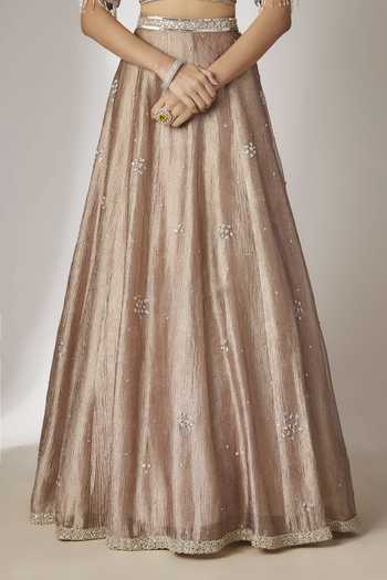 Shop Essay By Sumedha Agrawal Grey Silk, Tissue, Net Halter Neck Embroidered Lehenga Set Online at Aza Fashions Shop_Essay By Sumedha Agrawal_Grey Silk, Tissue, Net Halter Neck Embroidered Lehenga Set _Online_at_Aza_Fashions