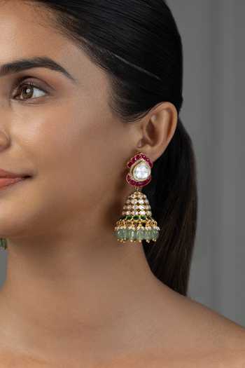 Joules by Radhika Neina Embellished Jhumka Earrings