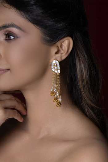 Joules by Radhika Meher Chain Tassel Earrings 