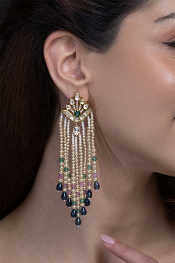 Joules by Radhika Zarna Embellished Tassel Earrings