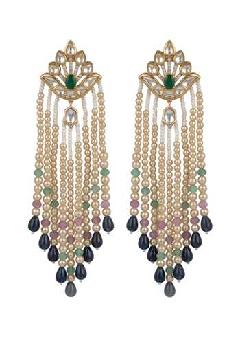 Joules by Radhika Zarna Embellished Tassel Earrings