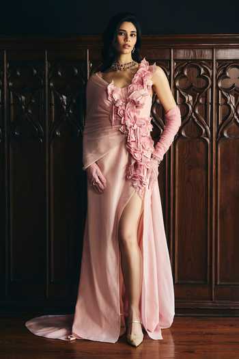 Supria Munjal Petal Wrap Gown 