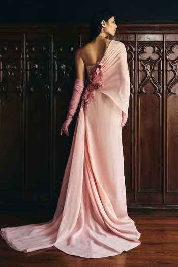 Supria Munjal Petal Wrap Gown 