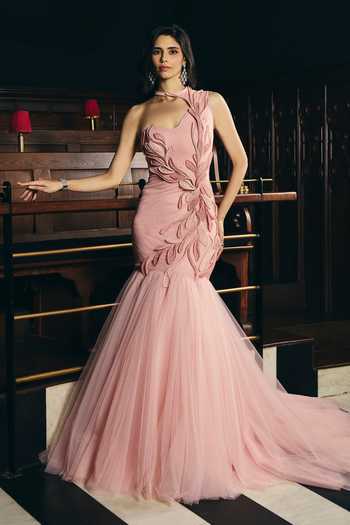 Supria Munjal Tulle Fishtail Gown 