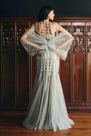 Supria Munjal Structured Tulle Gown 