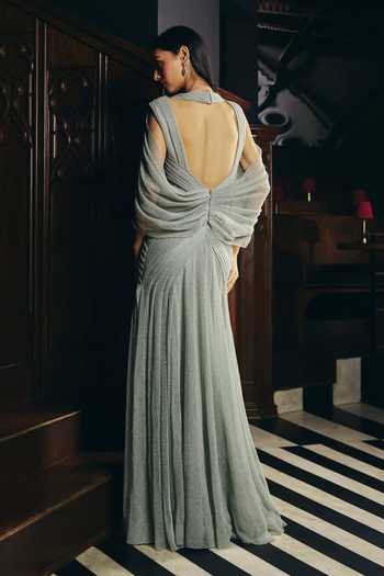 Supria Munjal Gathered Draped Gown 