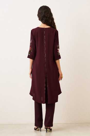RANNA GILL Rosethorn Draped Tunic & Pant Set
