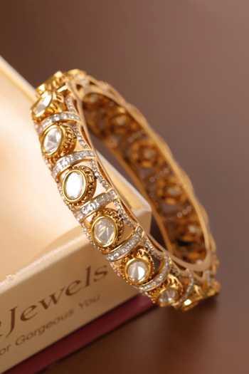 MRJEWELS Rajwada Polki Embellished Kada 