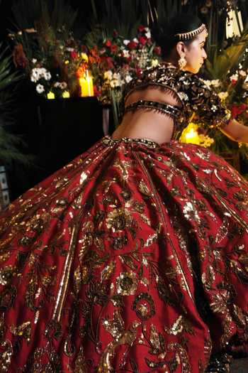 Amaltas Couture Sequin Work Bridal Lehenga Set 