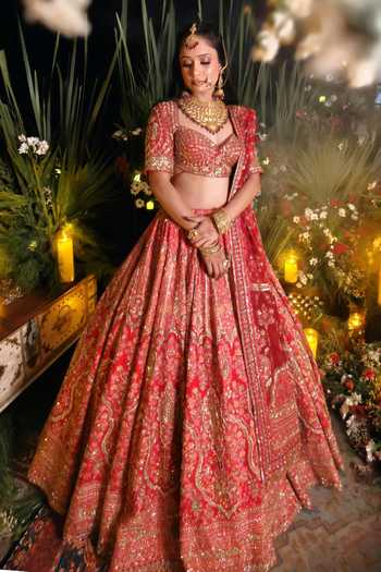 Amaltas Couture Bridal Embroidered Lehenga Set 