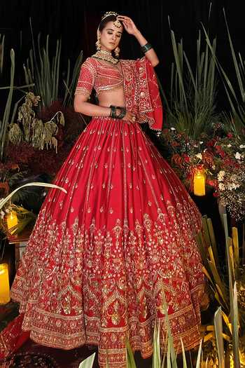 Amaltas Couture Moti Embroidered Bridal Lehenga Set 