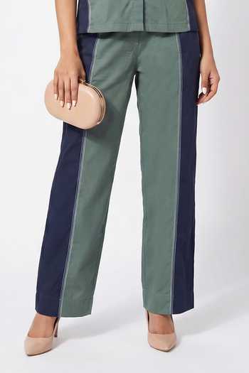 Escape By Aishwarya Green Cotton Satin Collared Neck Illusion Top And Pant Co-ord Set Online at Aza Fashions Escape By Aishwarya_Green Cotton Satin Collared Neck Illusion Top And Pant Co-ord Set _Online_at_Aza_Fashions