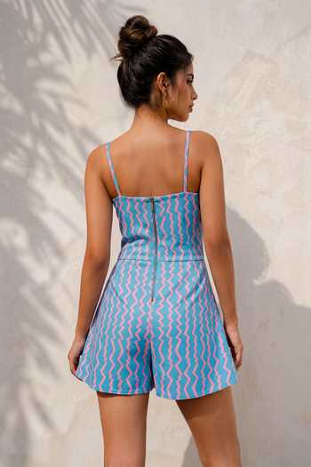 Nautanky Bubblegum Bay Blue Printed Dress 