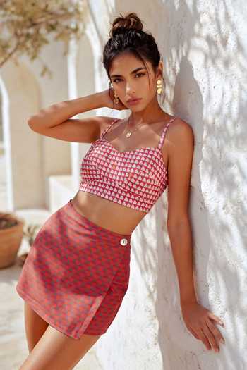 Buy Nautanky Pink Neoprene Sweetheart Neck Rose Printed Top And Skorts Set Online at Aza Fashions Buy_Nautanky_Pink Neoprene Sweetheart Neck Rose Printed Top And Skorts Set _Online_at_Aza_Fashions