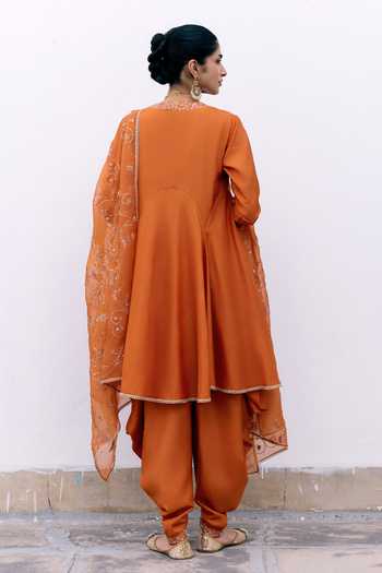 Pink City by Sarika Santari Jaal Embroidered Anarkali Set