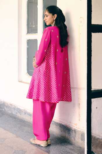 Pink City by Sarika Bloom Embroidered Kurta Set