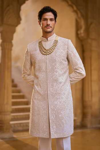 Seema Gujral Abstract Embroidered Sherwani Set 