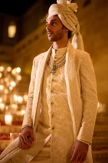 Seema Gujral Embroidered Sherwani & Kurta Set 