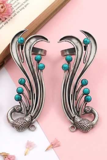 Sangeeta Boochra Turquoise Accent Pair of Ear Cuffs 