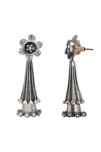 Sangeeta Boochra Silver Plated Handcrafted Floral Earrings Online at Aza Fashions Sangeeta Boochra_Silver Plated Handcrafted Floral Earrings _Online_at_Aza_Fashions