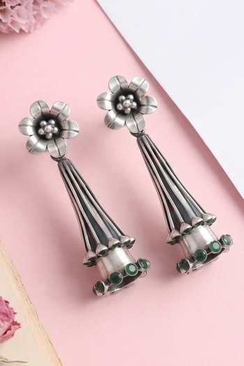 Sangeeta Boochra Regal Floral Motif Earrings