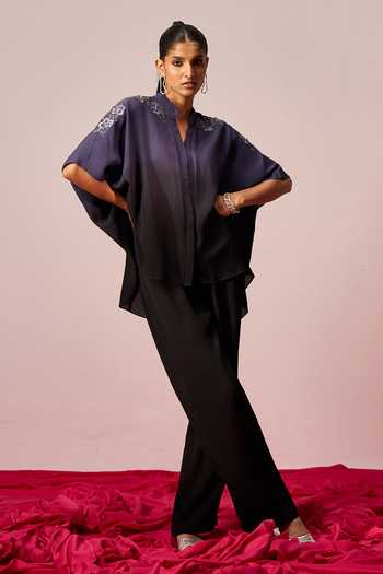 Sakshi Khetterpal Embroidered Shoulder Shirt & Pant Set 
