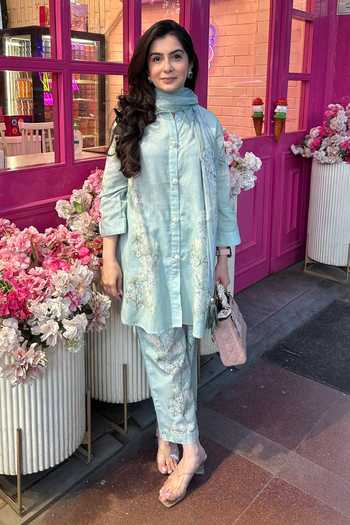 Rainas The Orangery Aqua Blossom Print Pant Set 