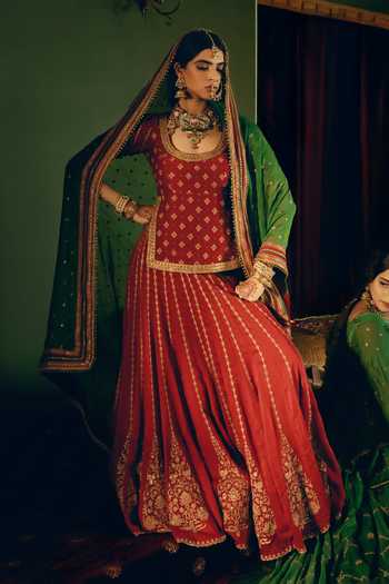 Nimbu Mirchi Nargis Embroidered Lehenga Set 