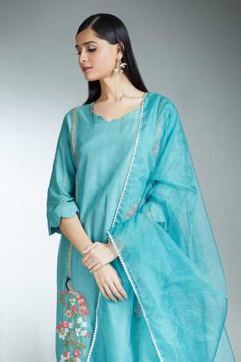 Samyukta Singhania Zardozi Embroidered Kurta Pant Set 